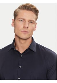 Calvin Klein Koszula Non Iron Tonal Strct Slim Shirt K10K113848 Granatowy Regular Fit. Kolor: niebieski. Materiał: bawełna