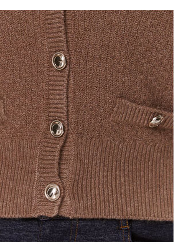 Guess Kardigan W3BR15 Z2QA0 Brązowy Regular Fit. Kolor: brązowy. Materiał: syntetyk