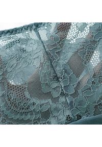 Intica - Komplet koronkowy z fiszbinami i szerszymi ramiączkami Hannakaisa. Kolor: niebieski. Materiał: koronka #8