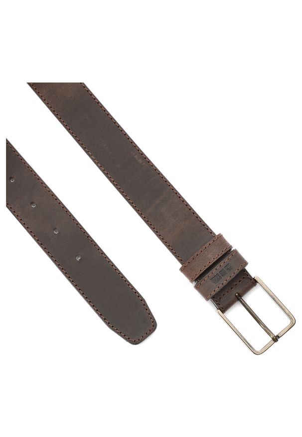 Big-Star - Brązowy Skórzany Męski Pasek Big Star. Kolor: brązowy. Materiał: skóra. Styl: casual, klasyczny