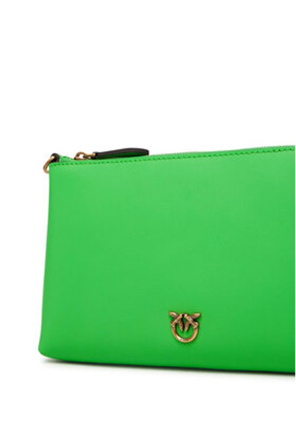 Pinko - PINKO Torebka Flat Horizontal Mini AI 25-26 104277 A0F1 Zielony. Kolor: zielony. Materiał: skórzane