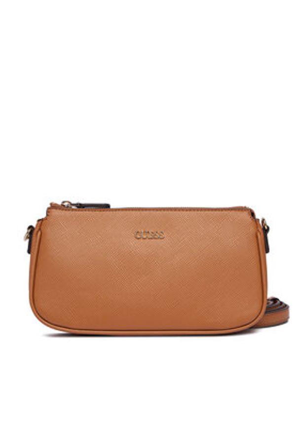 Guess Torebka Noelle II Mini HWZG96 72710 Brązowy. Kolor: brązowy. Materiał: skórzane