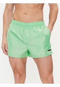 Calvin Klein Swimwear Szorty kąpielowe KM0KM01000 Zielony Regular Fit. Kolor: zielony. Materiał: syntetyk #1