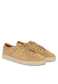 Clarks Sneakersy Lockford Lace 26186194 Beżowy. Kolor: beżowy. Materiał: skóra, zamsz #4