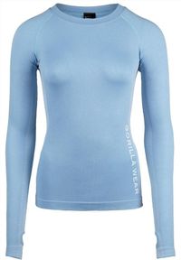 GORILLA WEAR - Selah Bezszwowe Długi rękaw ight Niebieski. Kolor: niebieski. Sport: fitness #2