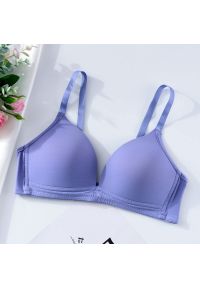 Intica - Biustonosz modelujący bez fiszbin na co dzień i specjalne okazje Zhelezna. Kolor: niebieski. Materiał: materiał