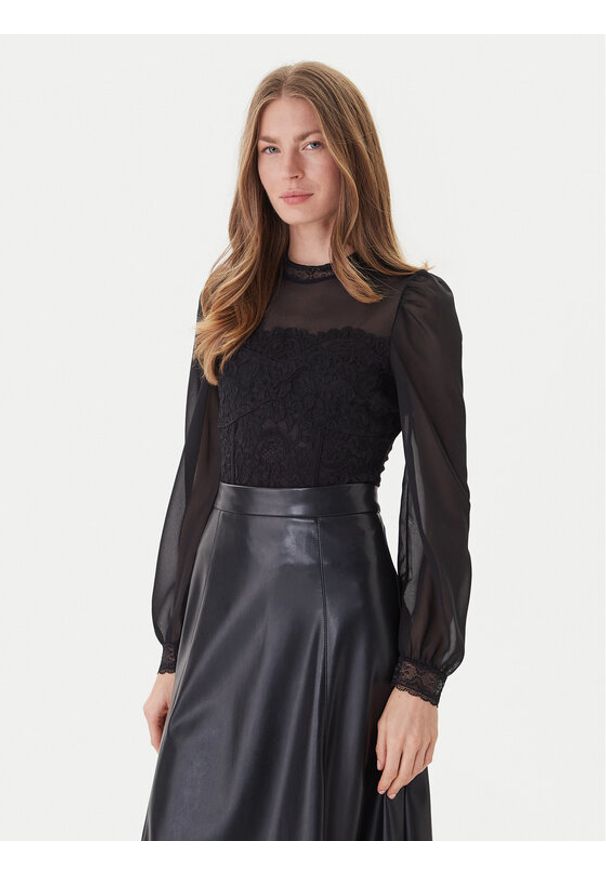 Morgan Body 251-TWIST Czarny Slim Fit. Kolor: czarny. Materiał: wiskoza