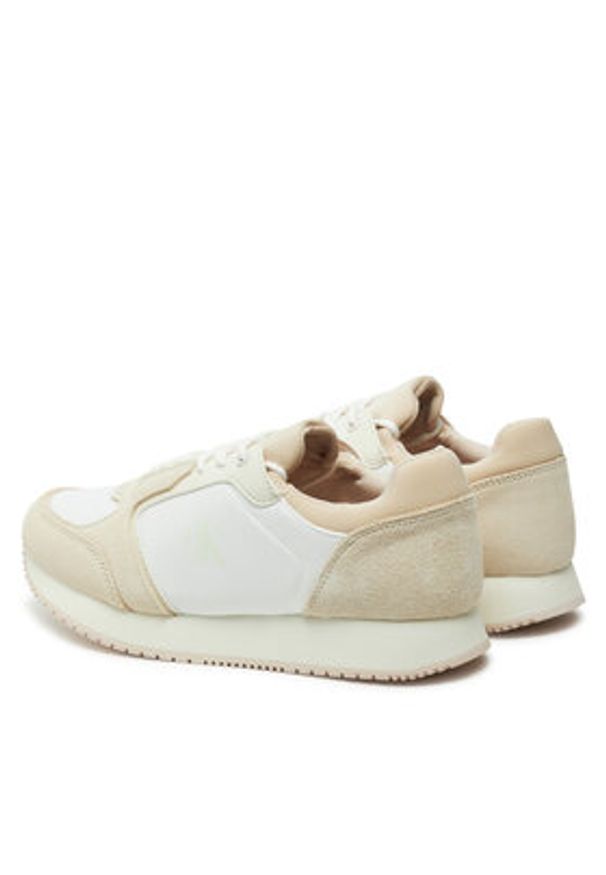Calvin Klein Jeans Sneakersy Runner Laceup Low Mg Media YW0YW01644 Écru. Materiał: materiał