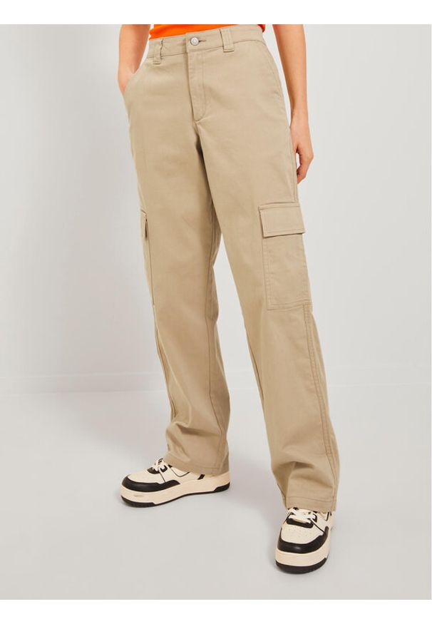 JJXX Spodnie materiałowe 12236946 Beżowy Regular Fit. Kolor: beżowy. Materiał: bawełna