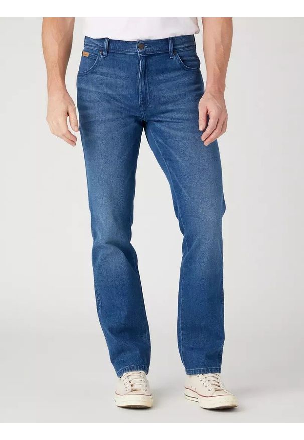 Wrangler - WRANGLER TEXAS MĘSKIE SPODNIE JEANSOWE JEANSY ARIES BLUE W121AG42A