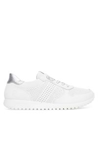 Remonte Sneakersy D3100-80 Biały. Kolor: biały. Materiał: syntetyk, skóra #1