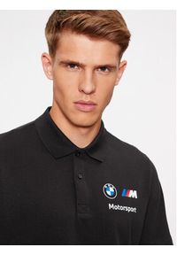 Puma Polo Bmw Mms Ess 621312 Czarny Regular Fit. Typ kołnierza: polo. Kolor: czarny. Materiał: bawełna