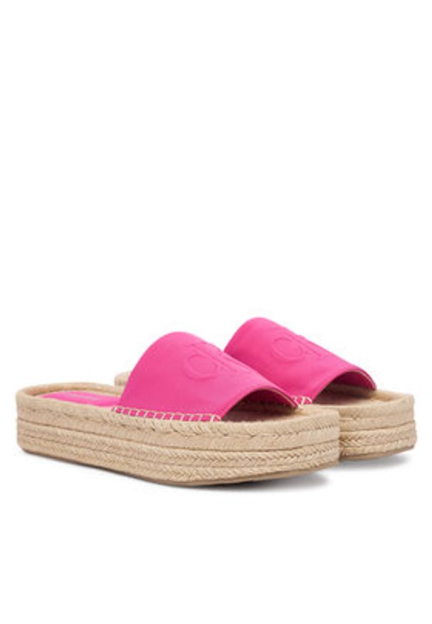 Calvin Klein Espadryle Ebeth HW0HW02894 Różowy. Kolor: różowy. Materiał: materiał