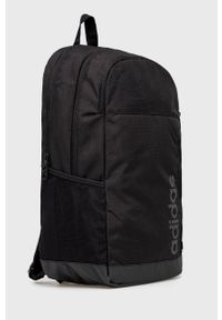 Adidas - adidas plecak kolor czarny duży z nadrukiem. Kolor: czarny. Materiał: materiał. Wzór: nadruk #4