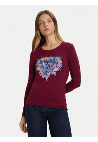 Guess Bluzka W5BI74 J1314 Czerwony Slim Fit. Kolor: czerwony. Materiał: bawełna