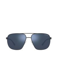 Armani Exchange okulary przeciwsłoneczne męskie kolor granatowy. Kolor: niebieski