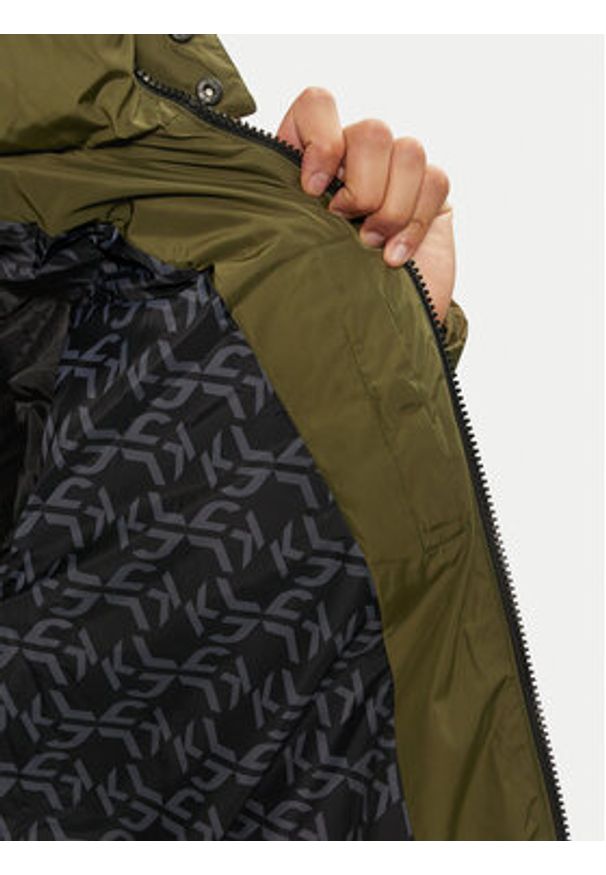 Karl Lagerfeld Jeans Kurtka zimowa 246D1504 Khaki Regular Fit. Kolor: brązowy. Materiał: syntetyk. Sezon: zima