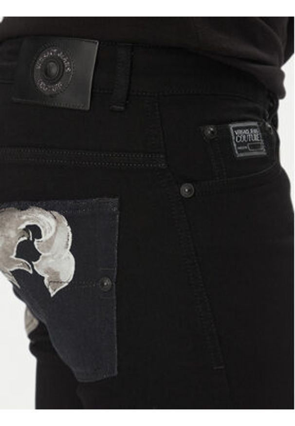 Versace Jeans Couture Jeansy 78GAB5DC Czarny Slim Fit. Kolor: czarny