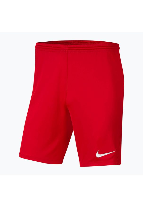 Spodenki piłkarskie dziecięce Nike Dri-Fit Park III Knit Short Jr. Kolor: czerwony. Styl: sportowy