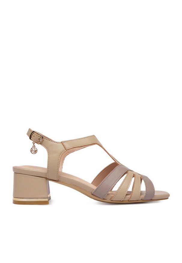 Lasocki Sandały CEO-25F575-1 Beżowy. Kolor: beżowy. Materiał: skóra