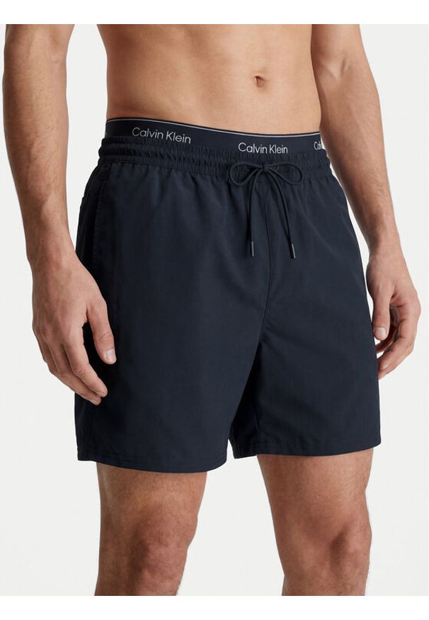 Calvin Klein Swimwear Szorty kąpielowe LV00N61023 Czarny. Kolor: czarny. Materiał: syntetyk