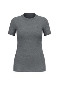Odlo - Koszulka damska ODLO Merino 160 BL TOP krótki rękaw 100% wełna merino. Kolor: szary. Materiał: wełna. Długość rękawa: krótki rękaw. Długość: krótkie. Sport: fitness #1
