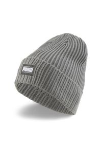Fasola Puma Ribbed Classic Cuff Beanie. Kolor: szary. Materiał: akryl, materiał. Sezon: zima. Styl: sportowy #1