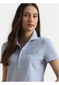 Lauren Ralph Lauren - LAUREN RALPH LAUREN Polo 200966129001 Błękitny Slim Fit. Typ kołnierza: polo. Kolor: niebieski. Materiał: bawełna #3