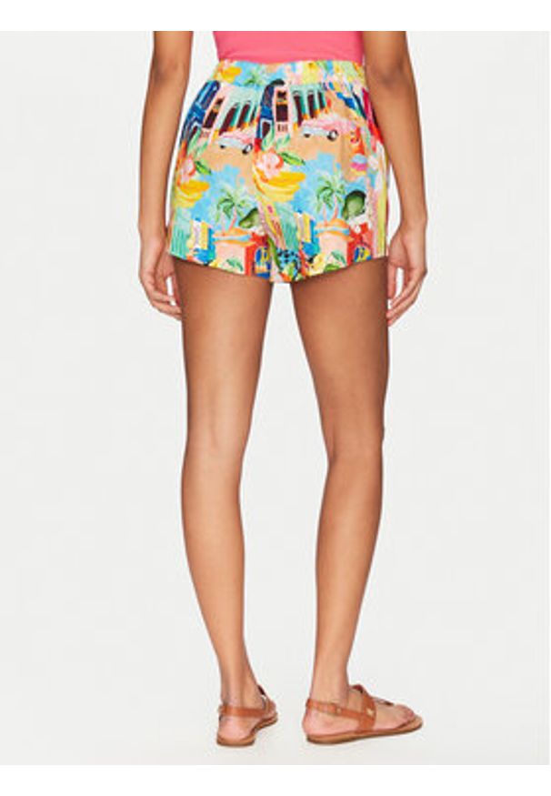 Seafolly Szorty materiałowe Cuba 55443-SH Kolorowy Relaxed Fit. Materiał: len, wiskoza. Wzór: kolorowy