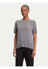 Calvin Klein Sweter LV044A307G Szary Regular Fit. Kolor: szary. Materiał: wiskoza #1