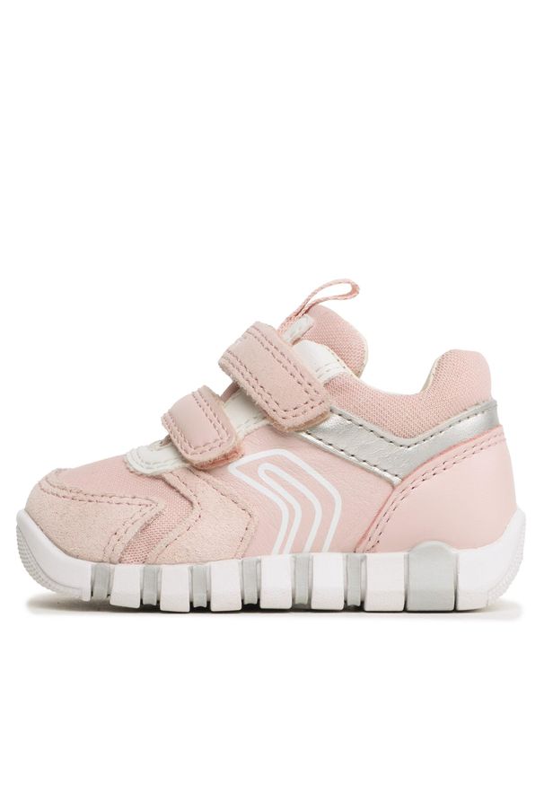 Sneakersy Geox B Iupidoo G. C B3558C 022AS C8W1Z Lt Rose/White. Kolor: różowy. Materiał: skóra