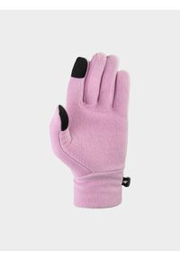 4f - Rękawiczki polarowe Touch Screen dziecięce. Kolor: różowy. Materiał: polar. Styl: casual #2