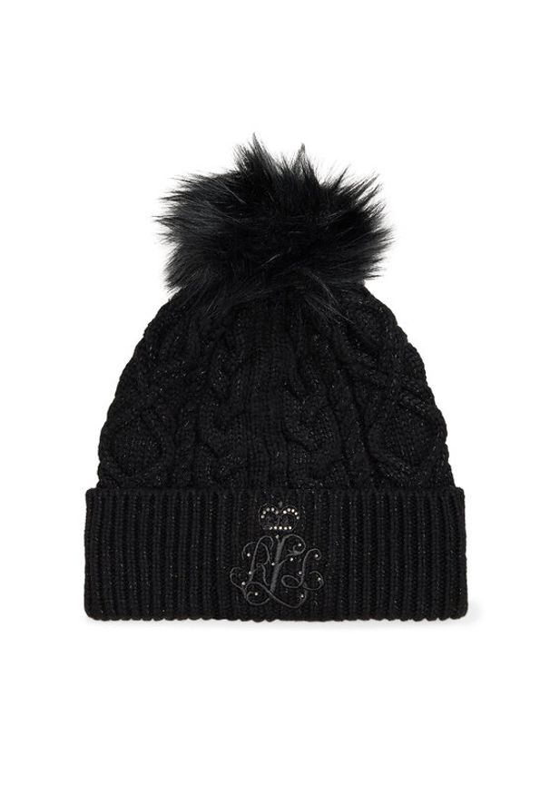 Lauren Ralph Lauren - LAUREN RALPH LAUREN Czapka 454P04857001 Czarny. Kolor: czarny. Materiał: materiał, poliester