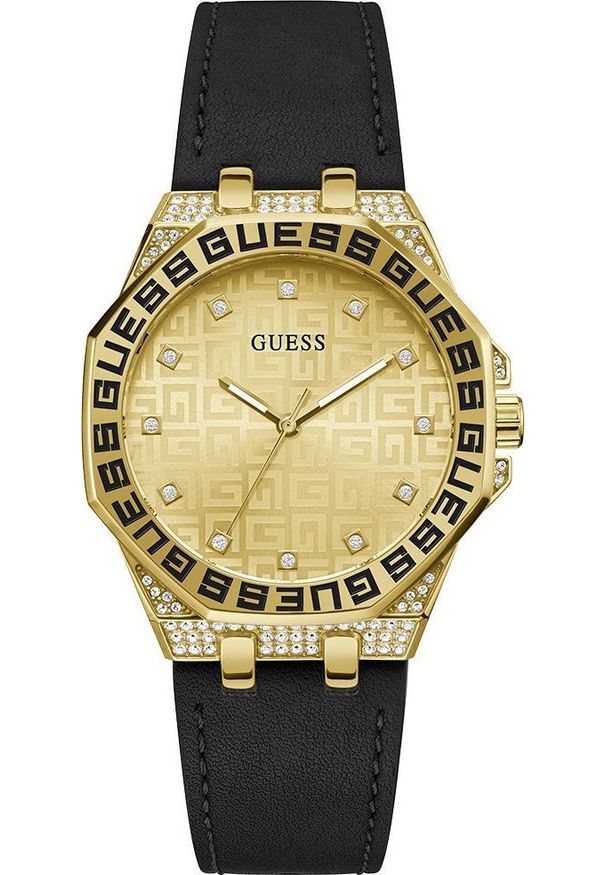 Zegarek Guess Zegarek damski Guess GW0547L3 CYRKONIE czarny. Kolor: czarny