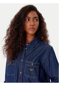 Guess Jeans Koszula jeansowa W5YH37 D5M8D Granatowy Regular Fit. Kolor: niebieski. Materiał: bawełna #4