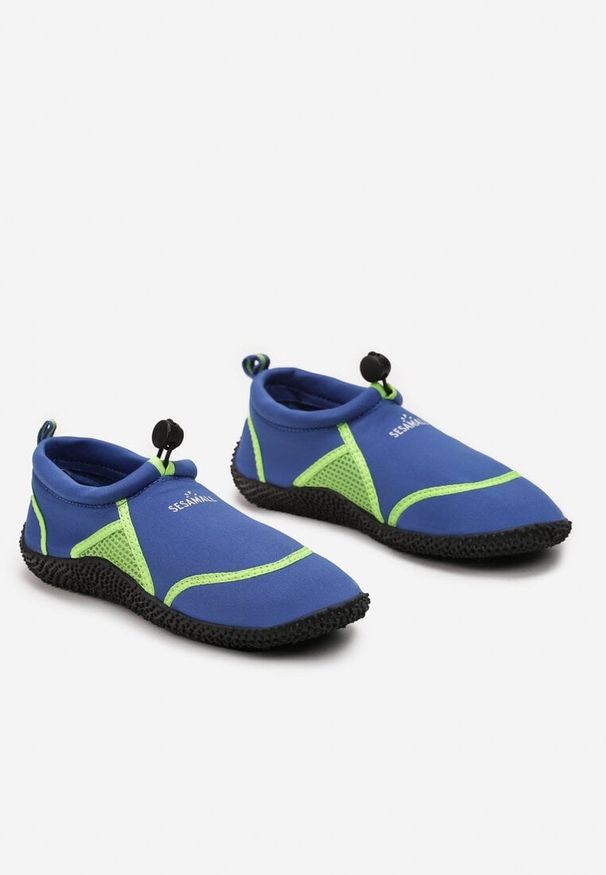 Born2be - Niebiesko-Zielone Elastyczne Buty Sportowe do Wody Ralvie. Okazja: na plażę, na spacer. Kolor: niebieski. Materiał: bawełna, len. Sezon: lato. Sport: turystyka piesza