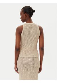 Marella Top Arak1 2513361112 Beżowy Slim Fit. Kolor: beżowy. Materiał: bawełna #3