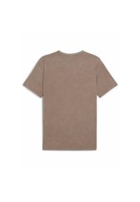 Puma - Męska koszulka z efektem sprania PUMA Class PUMA Totally Taupe Brown. Kolor: brązowy. Materiał: guma. Wzór: nadruk