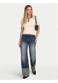 only - ONLY Polo Meddi 15363165 Beżowy Slim Fit. Typ kołnierza: polo. Kolor: beżowy. Materiał: syntetyk #5