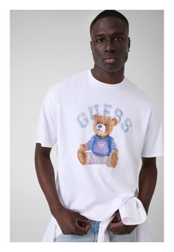 Guess T-Shirt 182885 Biały Classic Fit. Kolor: biały