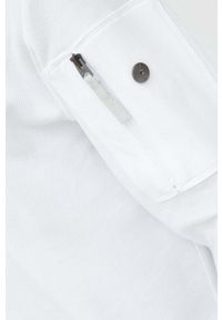 G-Star RAW - G-Star Raw longsleeve bawełniany kolor biały gładki. Kolor: biały. Materiał: bawełna. Długość rękawa: długi rękaw. Wzór: gładki #3