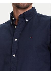 TOMMY HILFIGER - Tommy Hilfiger Koszula Solid Heritage MW0MW35774 Granatowy Regular Fit. Kolor: niebieski. Materiał: bawełna #4