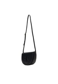 Calvin Klein Torebka Bold Ck Saddle Crossbody LV04F3221G Czarny. Kolor: czarny. Materiał: skórzane #4