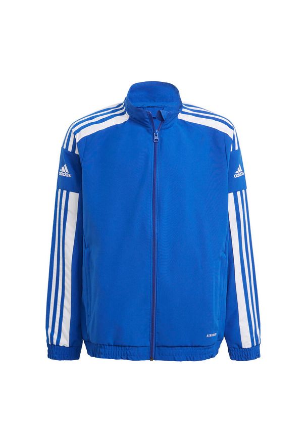 Adidas - Kurtka dziecięca adidas Squadra 21 Presentation. Kolor: wielokolorowy, niebieski, biały. Sport: piłka nożna