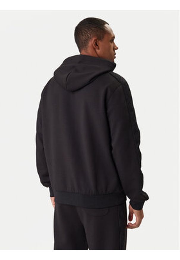 Karl Lagerfeld - KARL LAGERFELD Bluza 705007 561902 Czarny Regular Fit. Typ kołnierza: dekolt w karo. Kolor: czarny. Materiał: syntetyk