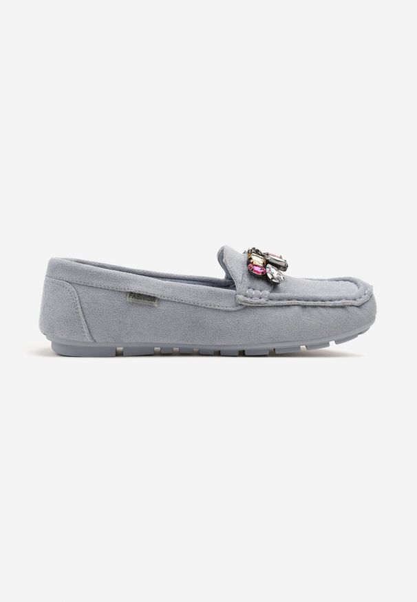 Born2be - Jasnoniebieskie Mokasyny z Wkładką ze Skóry Naturalnej Mapho. Okazja: na co dzień. Kolor: niebieski. Materiał: skóra. Styl: elegancki, klasyczny, casual