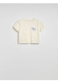 Reserved - T-shirt w paski - wielobarwny. Materiał: bawełna, dzianina. Wzór: paski