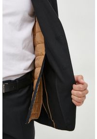 BOSS marynarka z domieszką wełny kolor czarny. Okazja: na co dzień. Kolor: czarny. Materiał: wełna. Styl: casual, klasyczny #2