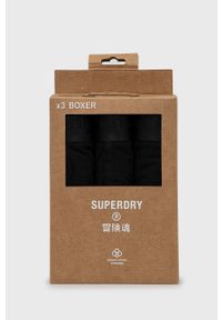 Superdry Bokserki (3-pack) kolor czarny. Kolor: czarny. Materiał: bawełna #4
