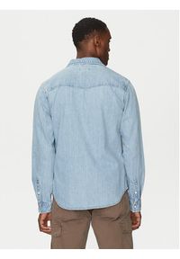 Guess Jeans Koszula M5RH55 D5M82 Niebieski Regular Fit. Kolor: niebieski. Materiał: bawełna #4